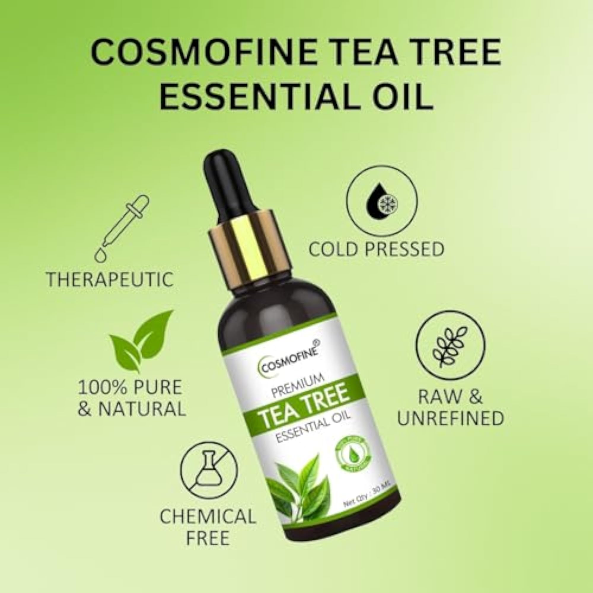 COSMOFINE Tea Tree Oil for Hair, 30ml Pack of 1